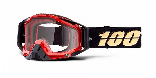 brýle RACECRAFT Hot Rod, 100% - USA (čiré plexi)